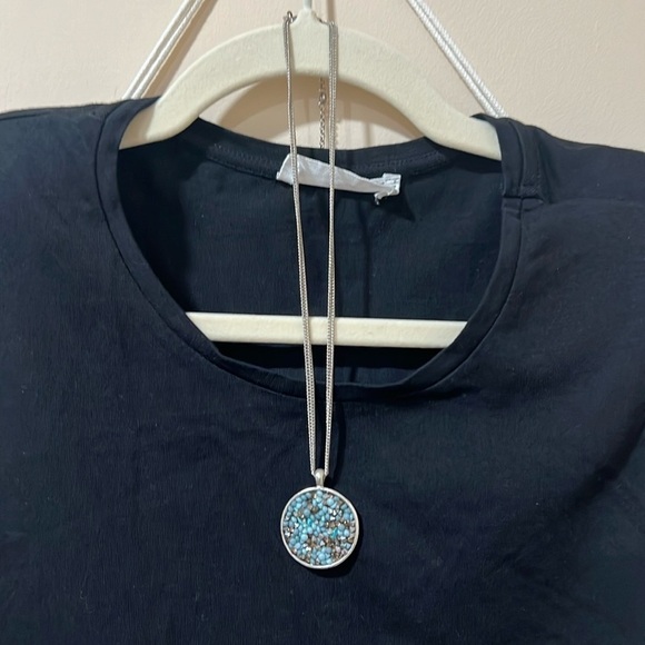 Silver and Turquoise Necklace - Picture 2 of 3